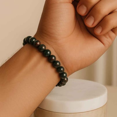 Black blood stone bracelet