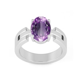 Bold Designer 925 Silver Amethyst Ring for Him