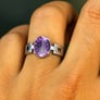 Bold Designer 925 Silver Amethyst Ring for Him