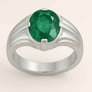 Bold Designer 925 Silver Emerald Ring for Him
