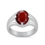Bold Designer 925 Silver Hessonite Gomed Ring for Him