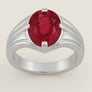 Bold Designer 925 Silver Ruby Ring for Him