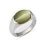 Bold & Stylish 925 Silver Cat's Eye Men’s Ring