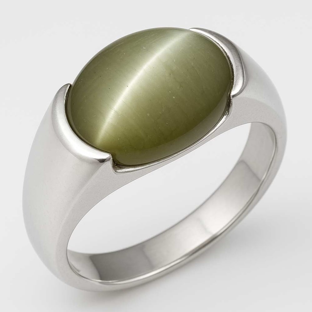 Bold & Stylish 925 Silver Cat's Eye Men’s Ring