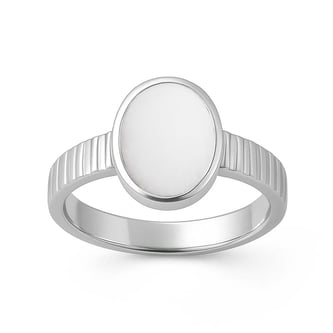 Bold & Stylish 925 Silver Opal Men’s Ring