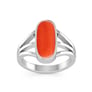 Bold & Stylish 925 Silver Red Coral Men’s Ring