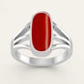 Bold & Stylish 925 Silver Red Coral Men’s Ring
