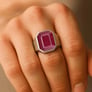Bold & Stylish 925 Silver Ruby Men’s Ring