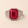 Bold & Stylish 925 Silver Ruby Men’s Ring