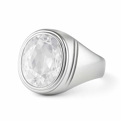 Bold & Stylish 925 Silver Zircon Men’s Ring