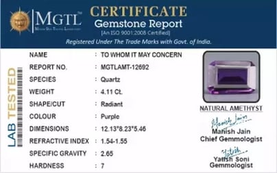 Brazilian Amethyst - 4.11 Carat Limited Quality AMT-12692