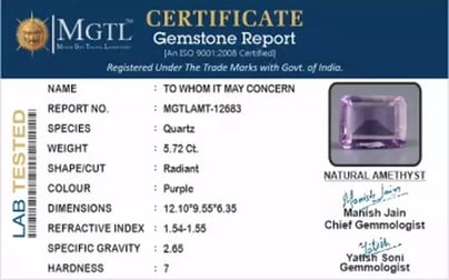 Brazilian Amethyst - 5.72 Carat Limited Quality AMT-12683