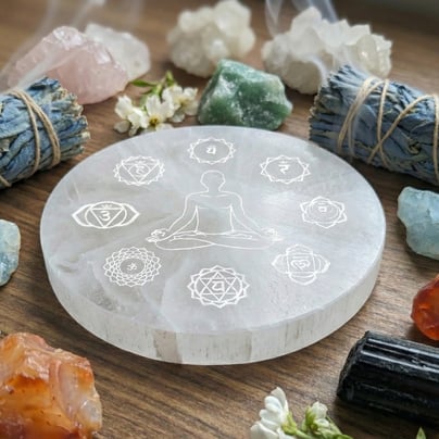 Certified Selenite Crystal Charging Plate