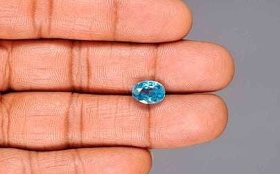 Ceylon Blue Zircon - 5.06 Carat Rare Quality BZ-28014