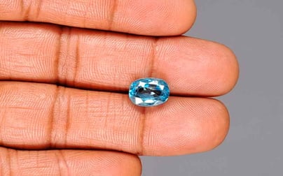 Ceylon Blue Zircon - 6.87 Carat Rare Quality BZ-28016