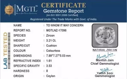 Ceylon Natural Zircon - 3.21 Carat  Limited Quality NZ-17096
