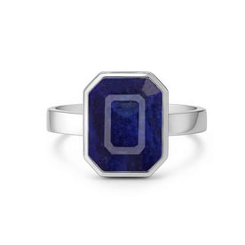 Classic 925 Silver Blue Sapphire Ring For Men