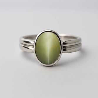 Classic 925 Silver Cat's Eye Ring For Men