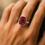 Classic 925 Silver Hessonite Garnet Ring For Men