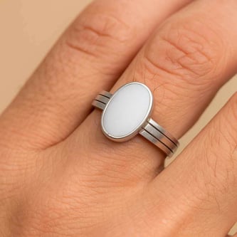 Classic 925 Silver Opal Ring For Men