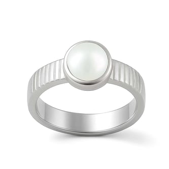 Classic 925 Silver Pearl Ring For Men
