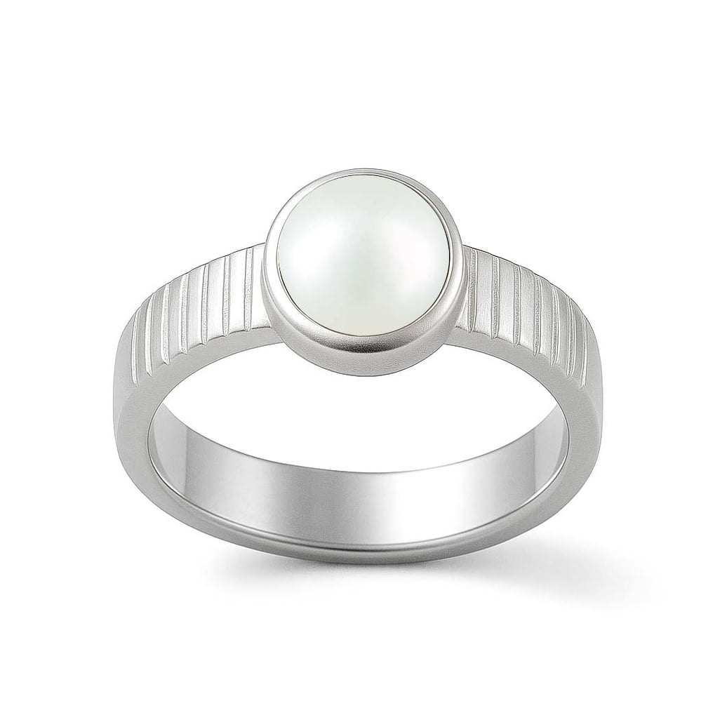 Classic 925 Silver Pearl Ring For Men