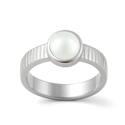 Classic 925 Silver Pearl Ring For Men