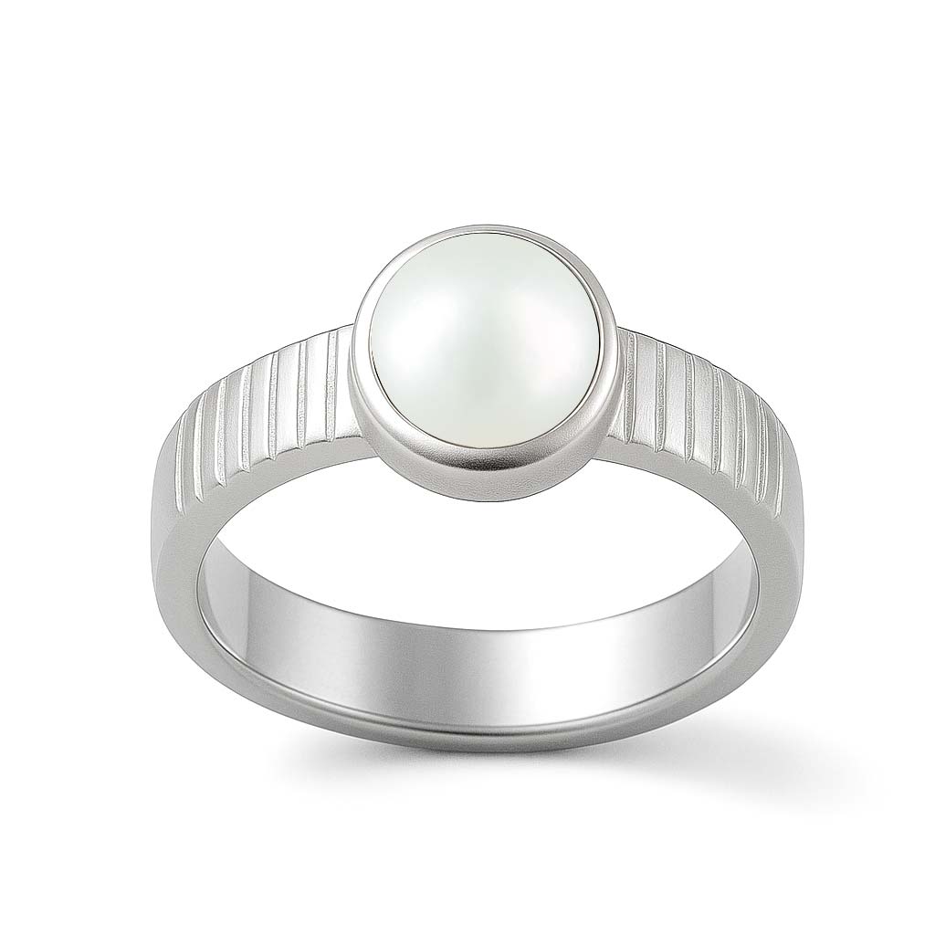 Classic 925 Silver Pearl Ring For Men