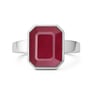 Classic 925 Silver Ruby Ring For Men
