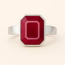Classic 925 Silver Ruby Ring For Men