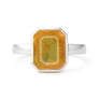 Classic 925 Silver Yellow Sapphire Ring For Men