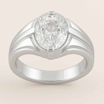 Classic 925 Silver Zircon Ring For Men
