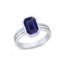 Classic 925 Sterling Silver Blue Sapphire Gemstone Ring for Women