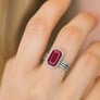 Classic 925 Sterling Silver Ruby Gemstone Ring for Women