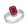 Classic 925 Sterling Silver Ruby Gemstone Ring for Women