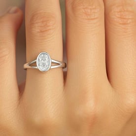 Classic 925 Sterling Silver Zircon Gemstone Ring for Women