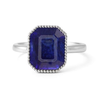 Classic Regal 925 Sterling Silver Blue Sapphire Women’s Ring