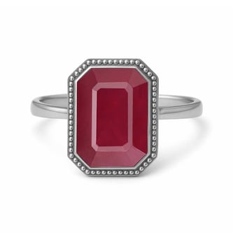 Classic Regal 925 Sterling Silver Manik (Ruby) Women’s Ring