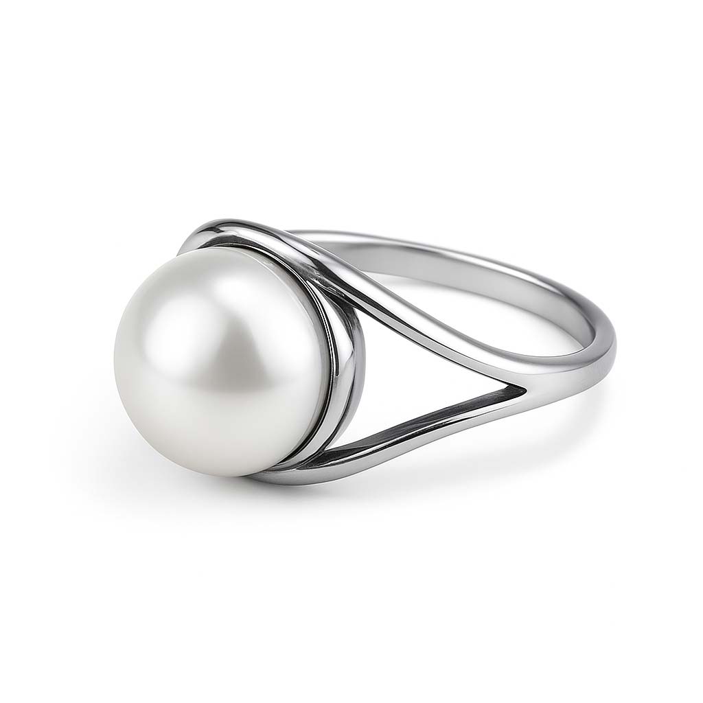 Classic Regal 925 Sterling Silver Pearl (Moti)  Women’s Ring