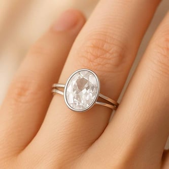 Classic Regal 925 Sterling Silver Zircon Women’s Ring