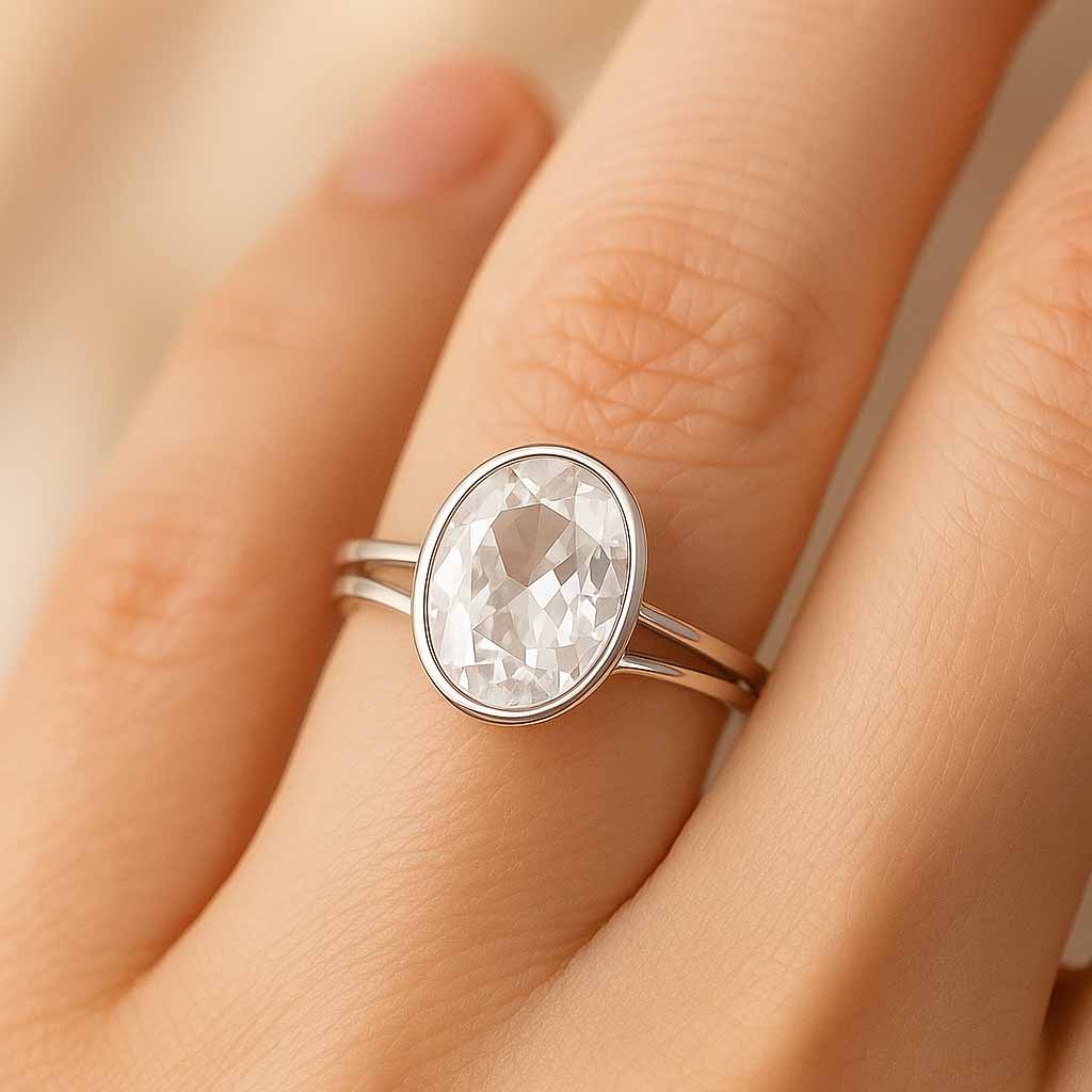 Classic Regal 925 Sterling Silver Zircon Women’s Ring