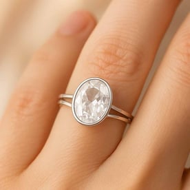 Classic Regal 925 Sterling Silver Zircon Women’s Ring