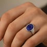 Classic Royal Blue Sapphire 925 Silver Men’s Ring