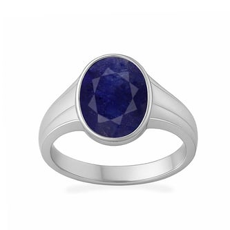 Classic Royal Blue Sapphire 925 Silver Men’s Ring
