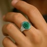 Classic Royal Emerald 925 Silver Men’s Ring