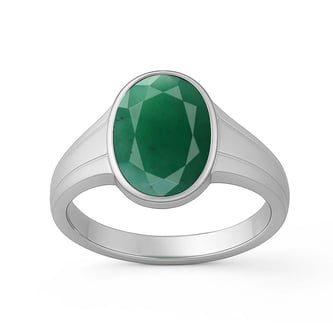 Classic Royal Emerald 925 Silver Men’s Ring