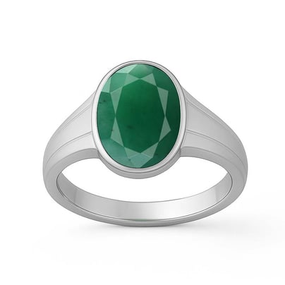 Classic Royal Emerald 925 Silver Men’s Ring