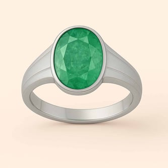 Classic Royal Emerald 925 Silver Men’s Ring