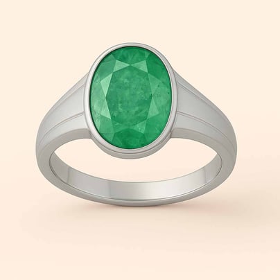 Classic Royal Emerald 925 Silver Men’s Ring