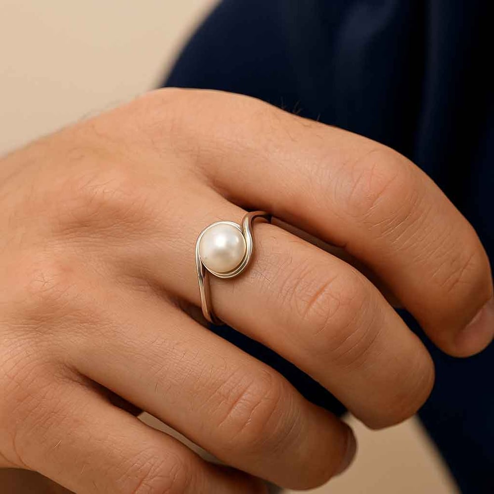Classic Royal Pearl 925 Silver Men’s Ring